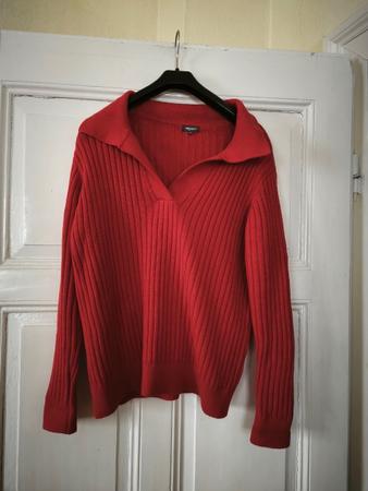 Naturaline Bio Wollle/Baumwolle Pullover, M, rot neuwertig