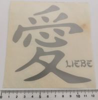 Chin. Zeichen LIEBE (Aufkleber, Plott, silber)