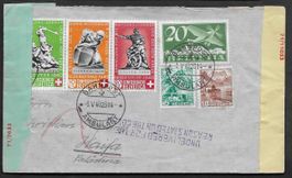 1940 Brief o Bahnpost - HAIFA/Palestina Zensur Retour ab 1.-