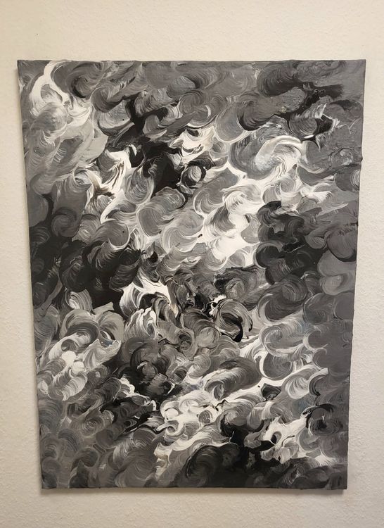 Handgemaltes Acrylgemälde '044' Auf Keilrahmen – 60x80 Cm, Abstrakte Kunst Von Künstler Dimitri IVANOV Für Zuhause & Büro