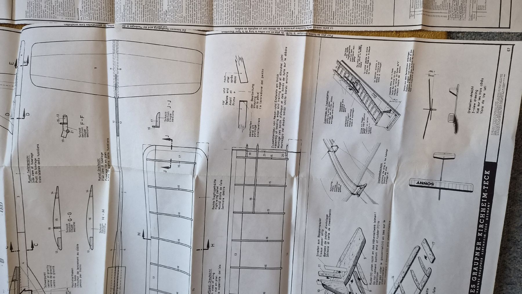 Kits de montage: Graupner Modellbauplan Sonny Segelflugmodell Bauplan – D'occasion à Kölliken par MissesBossTop1 5