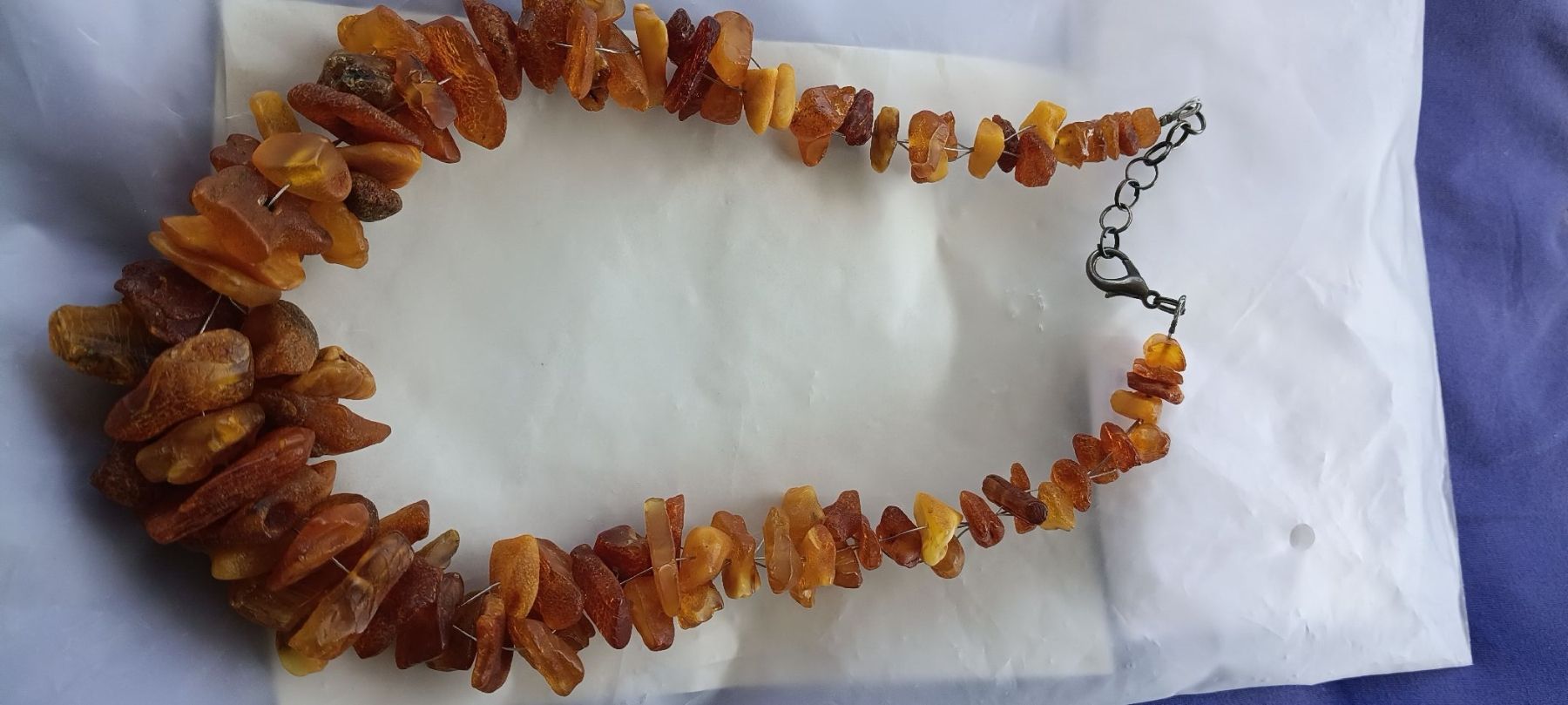 Ketten: Amber necklace irregular chips, not polished – Neu (gemäss Beschreibung) aus Zürich von cat_9cvz