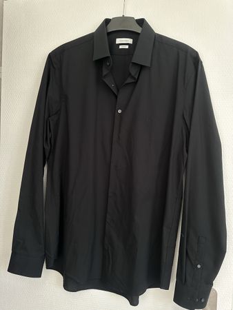 Herren Hemd Calvin Klein Slim Fit schwarz Grösse 42