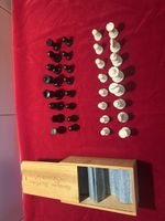 Schachfiguren Set Staunton 32 Teile Holzbox gebraucht