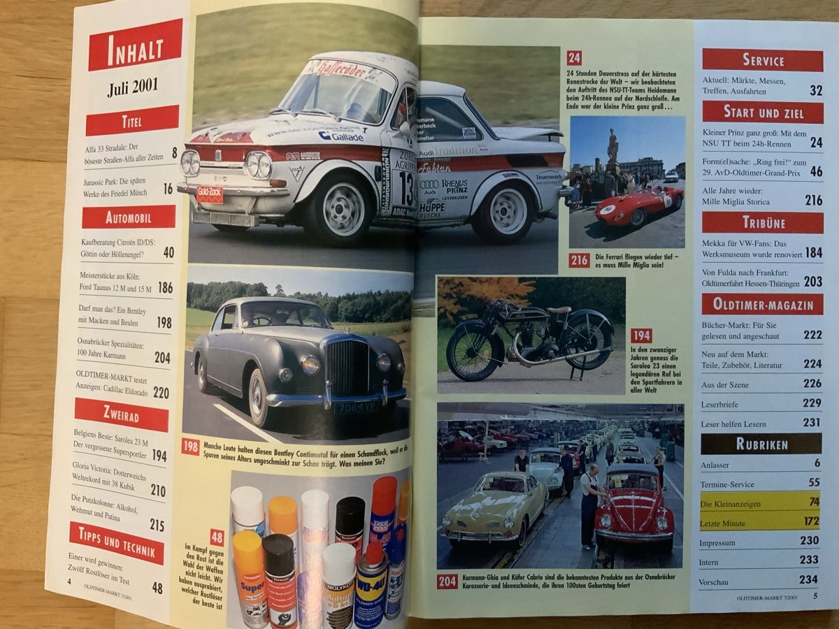 Alfa Romeo Automobili: Oldtimer Markt 7/2001 Alfa 33 Stradale / Ford Taunus – Usato da Frauenfeld venduto da CSM71 1
