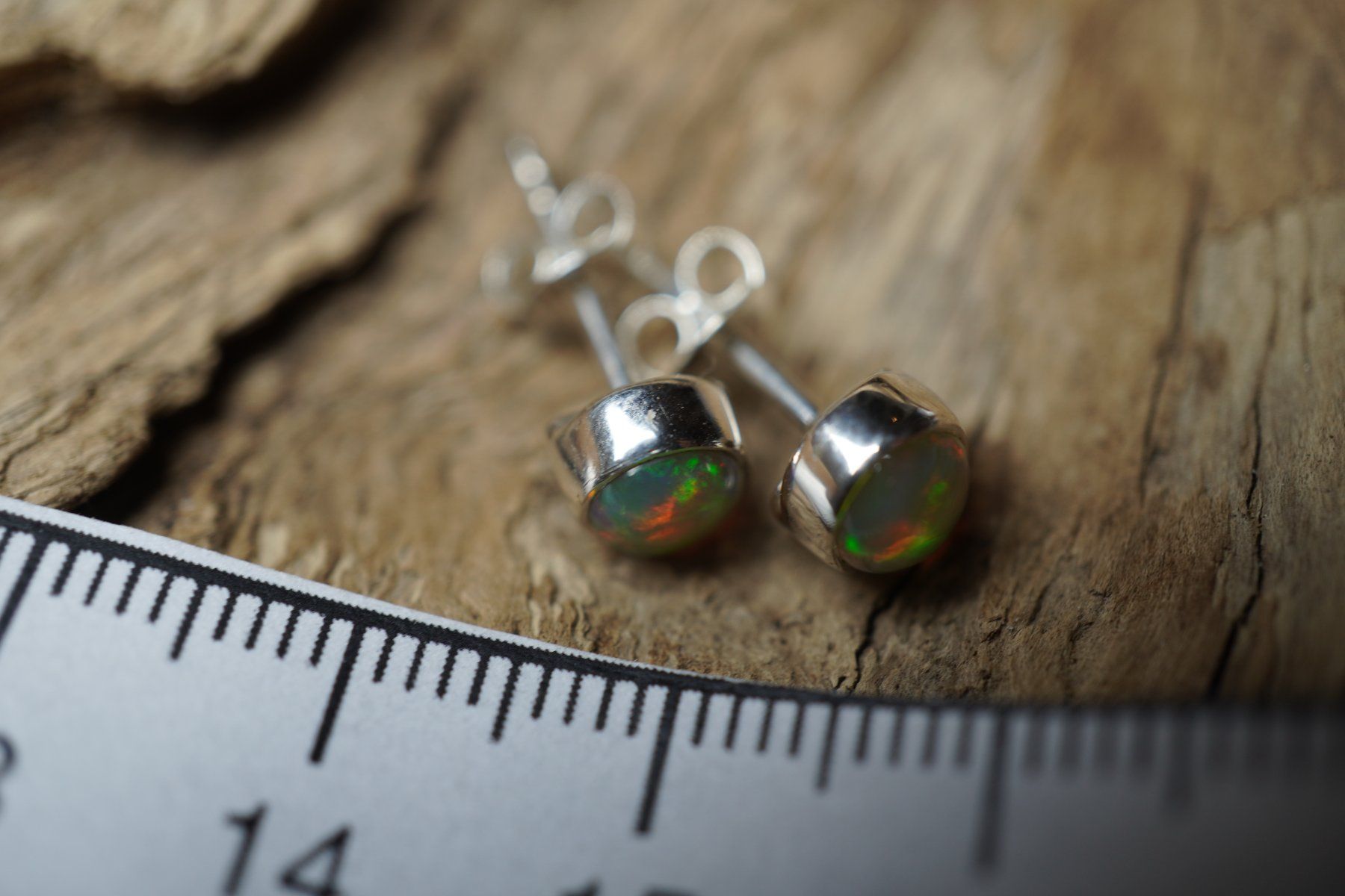 Orecchini pendenti & Orecchini a lobo: Opal   Rund   5mm  Farbig  Ohrstecker   925 Silber – Nuovo e nell'imballaggio originale da Balgach venduto da top_silver 3