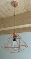 Pendelleuchte in Kupferoptik – geometrisches Design