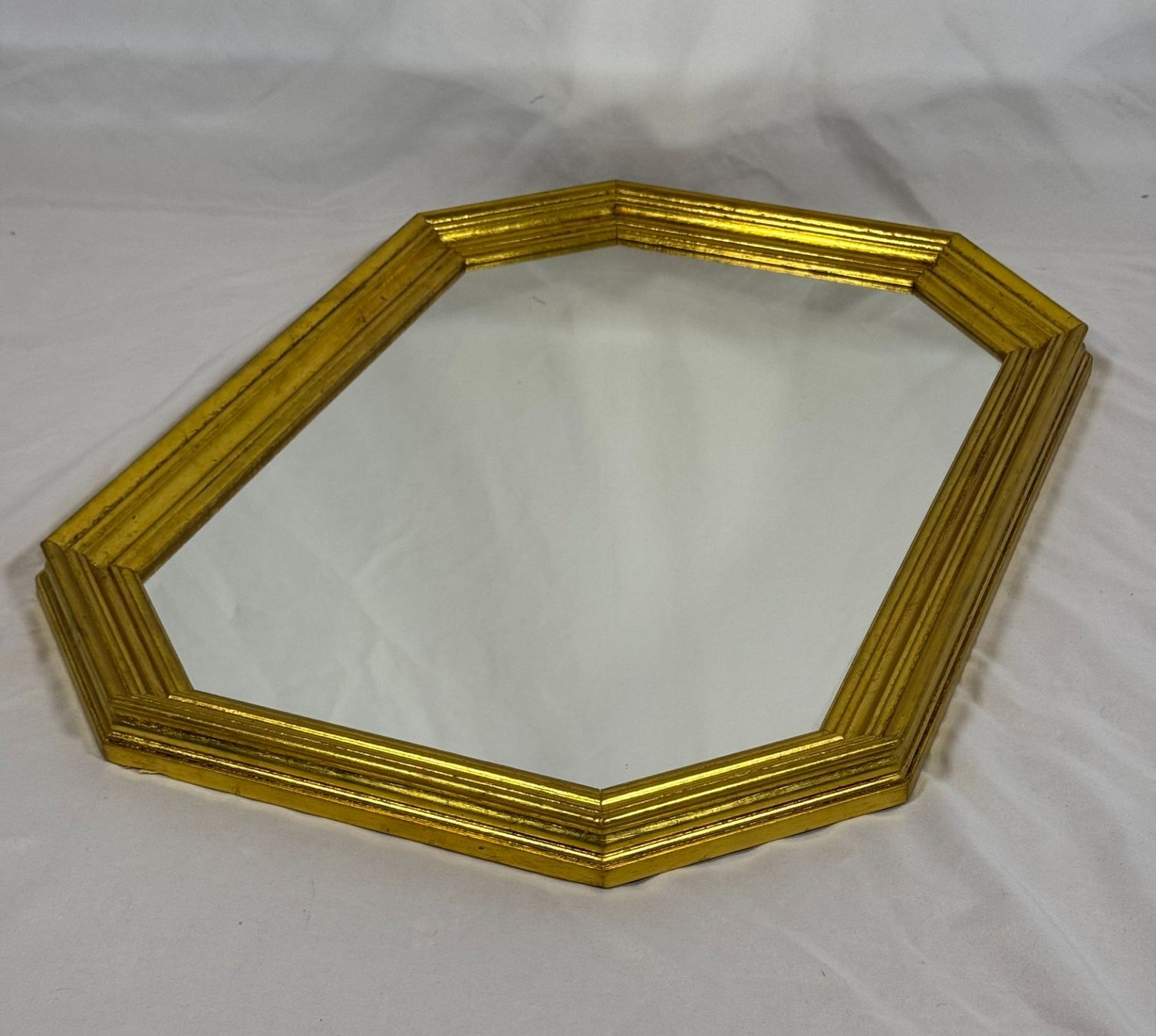 Specchi: Miroir vintage octogonal doré – Usato da Tramelan venduto da lolopat 1