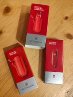 Victorinox kleines Messer mit Leder-Etui rot