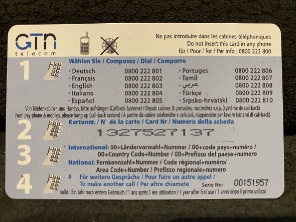 Telefon- & Taxkarten: Carte – Gebraucht aus Lausanne von babacard10 1