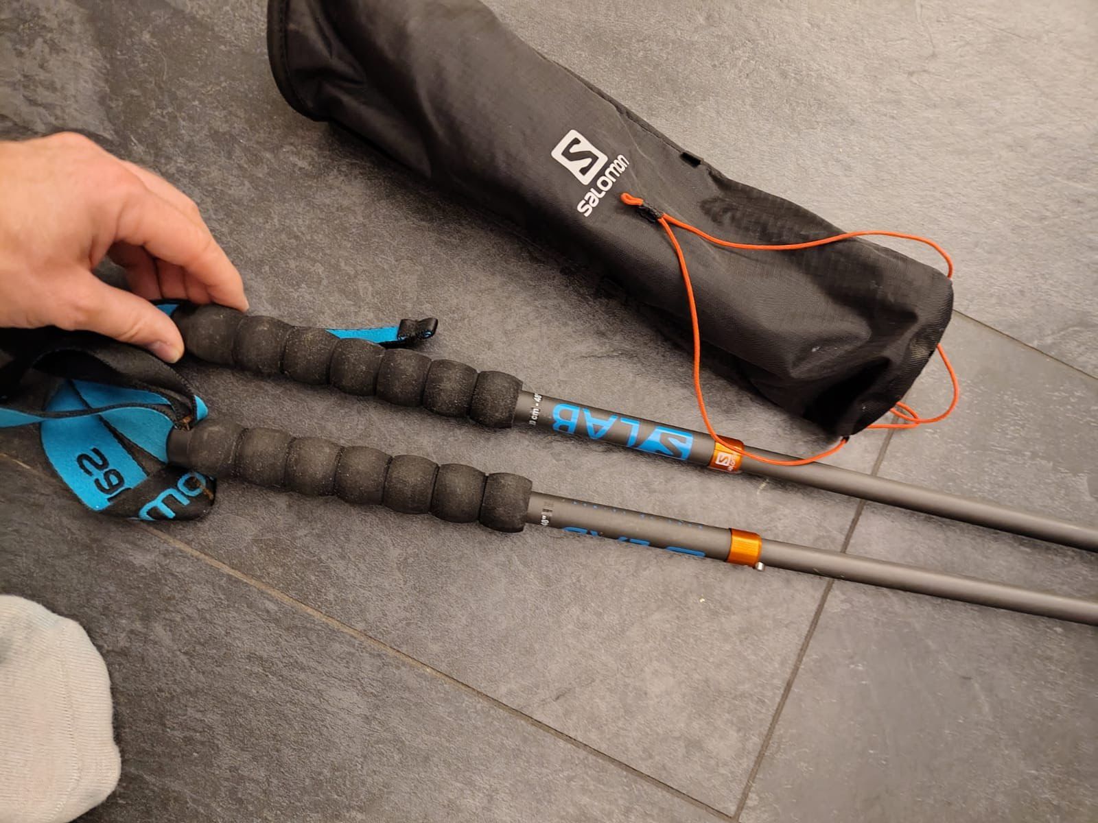 Salomon Bastoncini da trekking: Salomon Teleskopstöcke S-LAB Carbon – Usato da Madiswil venduto da pas_9nch