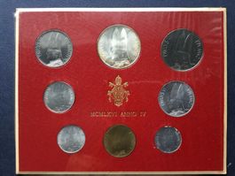 Vatikan Münzsatz Anno IV mit Silber 1966