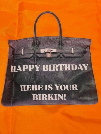 Falttasche 'HAPPY BIRTHDAY - HERE IS YOUR BIRKIN!'