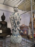 Antike Konfuzius China Buddha PhilosophPorzellanGottheit41cm