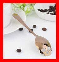 Totenkopf Löffel Besteck Geschirr BRONZE Schädel Spoon Skull