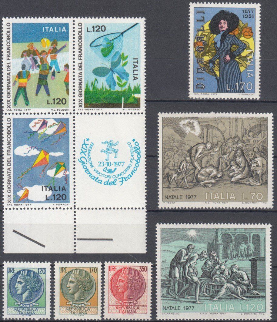 Alle Briefmarken: Italien 1977 postfrisch – Gebraucht aus Bürglen TG von StampGraf 3