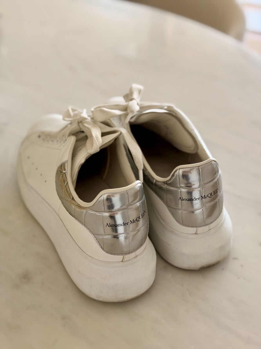 Scarpe da uomo: Alexander McQueen Sneaker, Weiss mit Silber, Grösse 41 – Usato da Baar venduto da msa_57ly 2