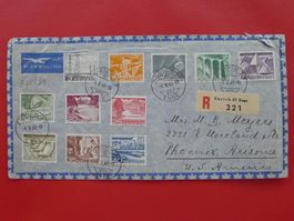 1949, T.und Landschaft; Nr.297-308, Brief nach ARIZONA (US)
