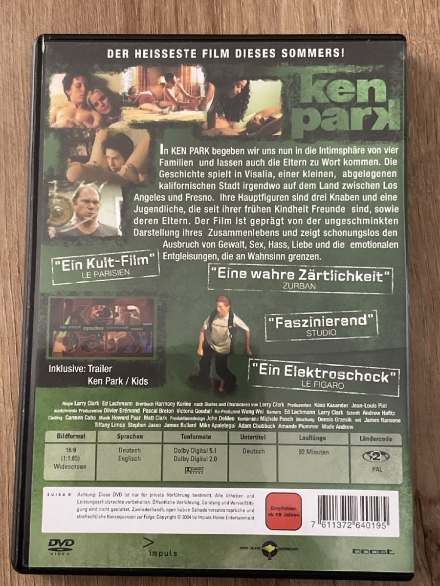Tutti i DVDs: DVD Ken Park Larry Clark ungeschnittene Version – Usato da Windisch venduto da Kamalun 1