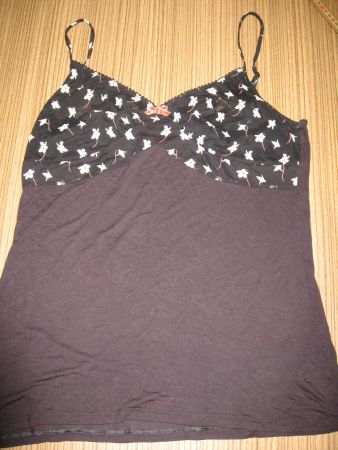Träger - Shirt Lovable schwarz weiss Gr. L (16)