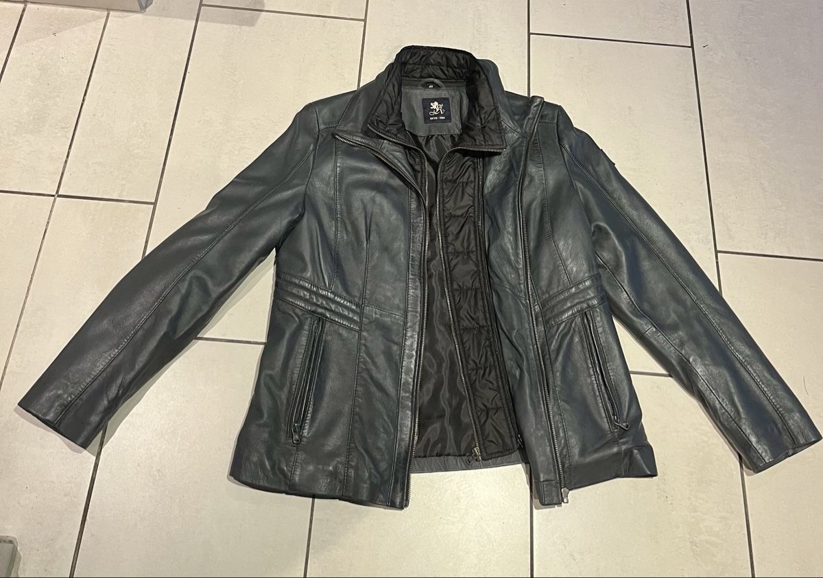 Giacche: Lederjacke, dunkelblau, Grösse 40 – Nuovo (secondo la descrizione) da Kölliken venduto da sisom12 1