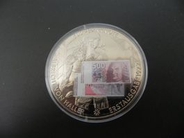 Grosse Medaille 500 Franken Banknote Erstausgabe 1977