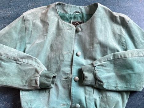 Vestes: Vintage Used Lederjacke türkis – D'occasion à Basel par NormaJean01