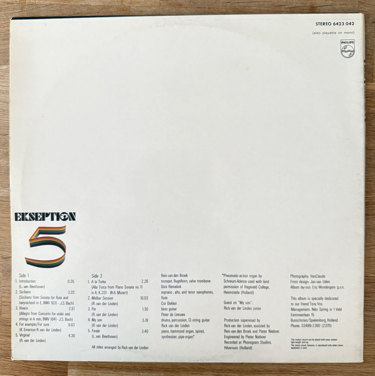 Dischi in vinile: Ekseption 5 Philips Stereo Schallplatte – Usato da Goldach venduto da Messerguru 1