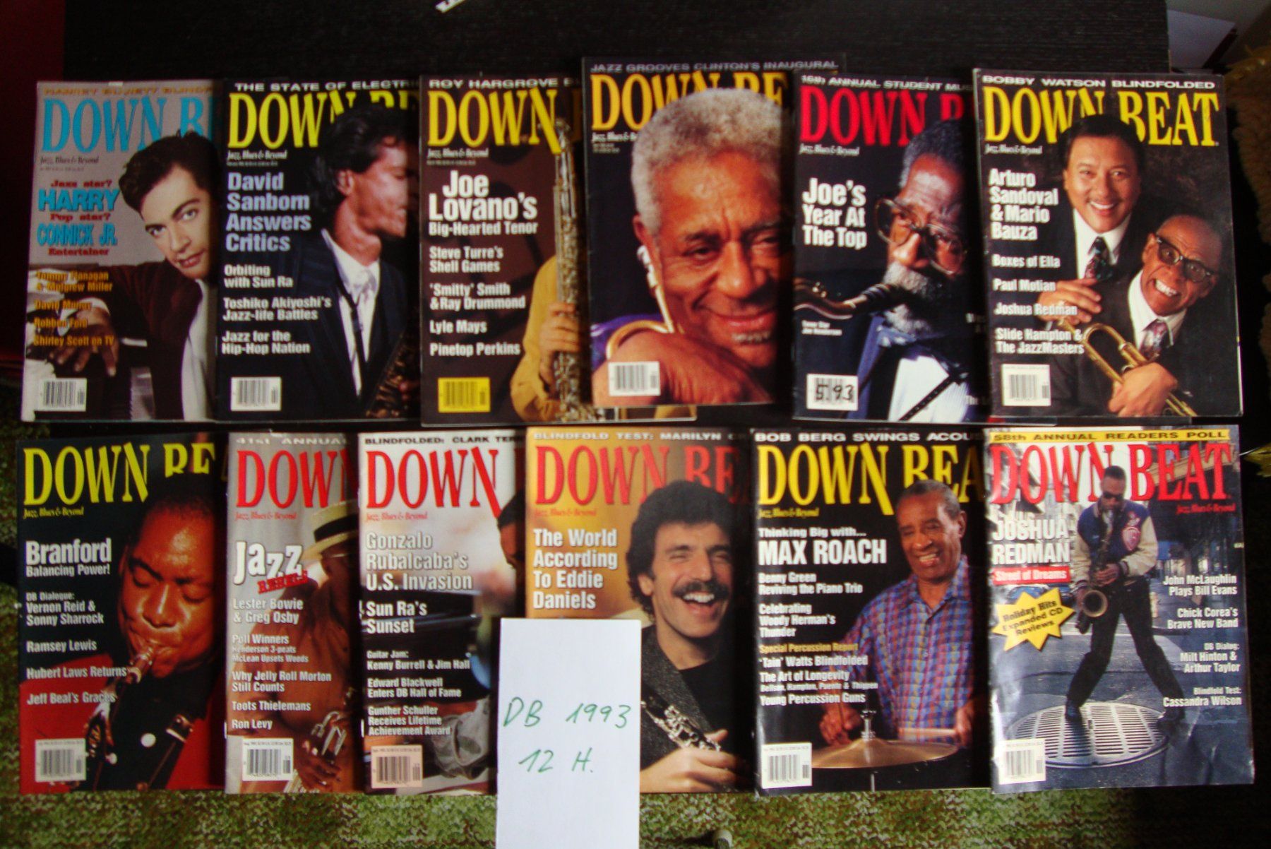 Zeitschriften & Magazine: DOWN BEAT JAZZ MAGAZIN 1993 - ein Bündel Hefte – Gebraucht aus Bern von carola31