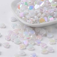 Acrylperlen Herz milchig 8mm / 20St.