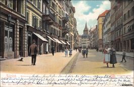 Zürich // 1904 Rennweg Menschen belebt