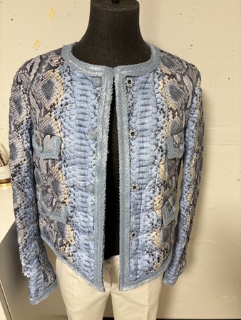 Ermanno Scervino Jacket Snakeskin Pattern Size 40