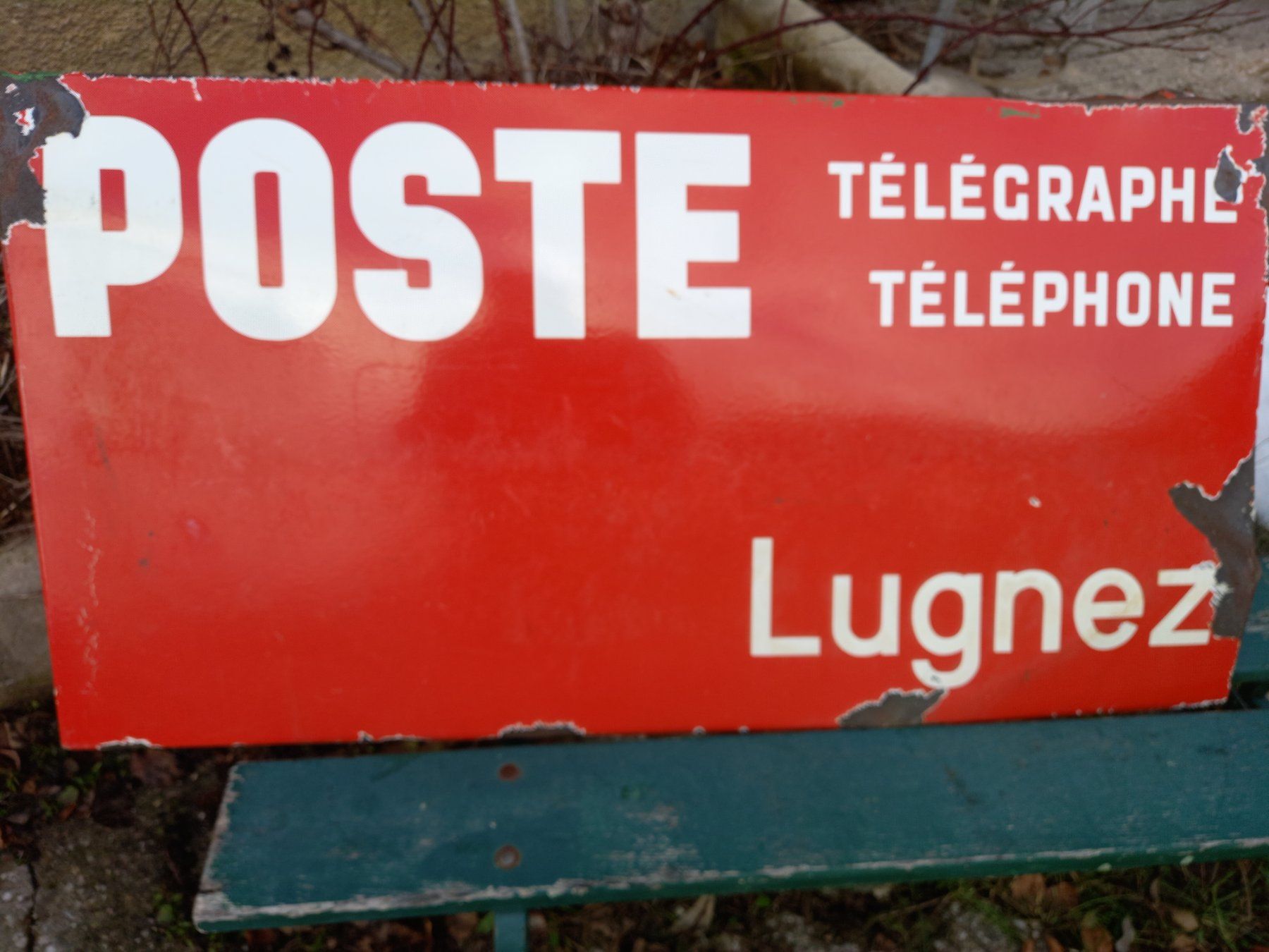 Insegne: Plaque de poste en tôle émaillée – Usato da Noiraigue venduto da pel_ny7d