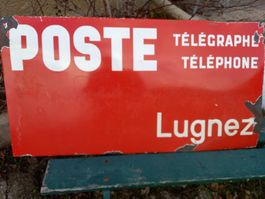 Plaque de poste en tôle émaillée