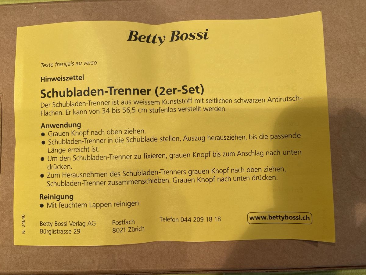 Cucine complete: Schubladentrenner – Nuovo e nell'imballaggio originale da Dachsen venduto da Jimmy0