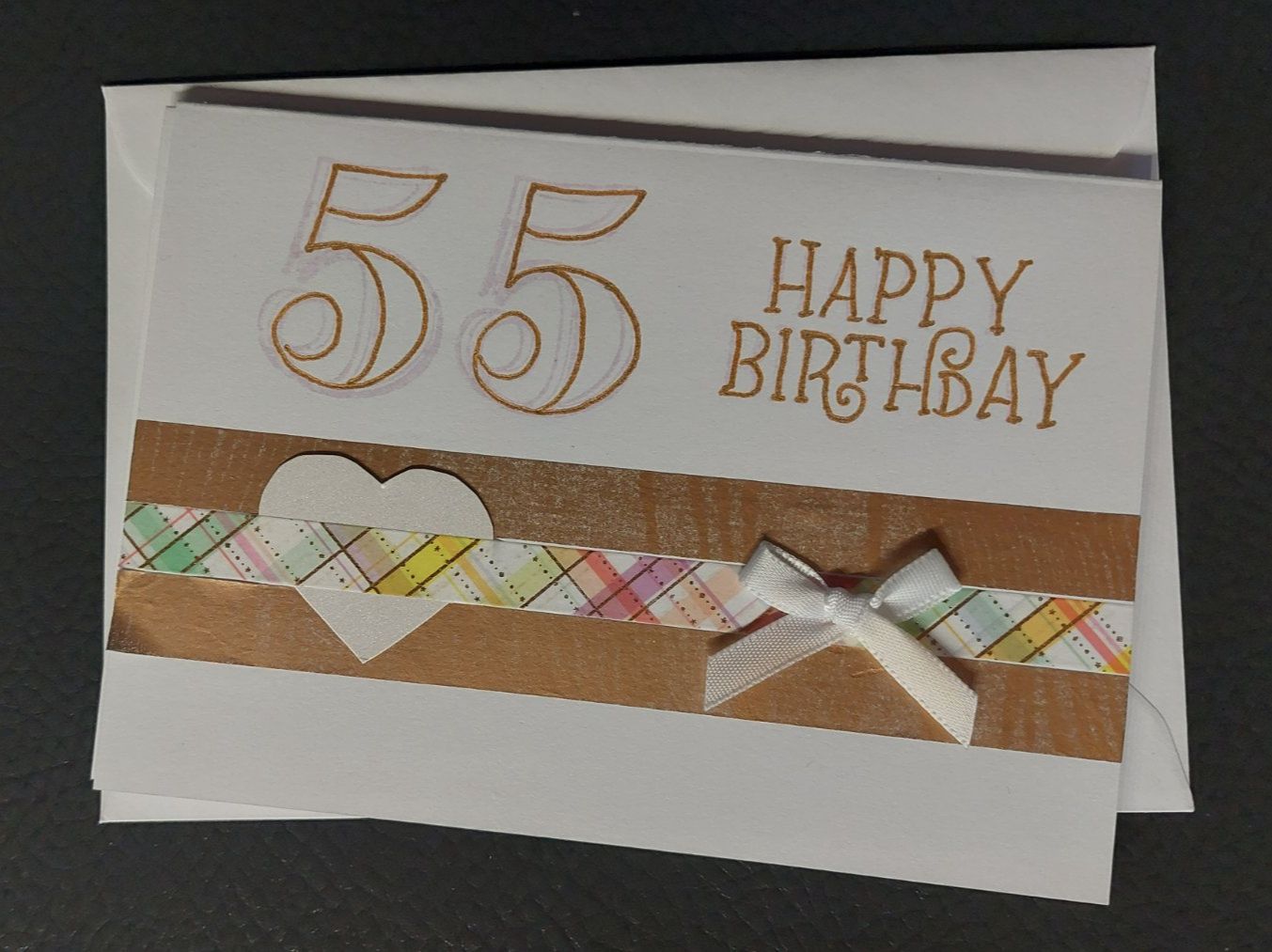 Cartoline: Handgemachte Geburtstagskarte 55 Jahre – Nuovo (secondo la descrizione) da Erlinsbach venduto da pfunky