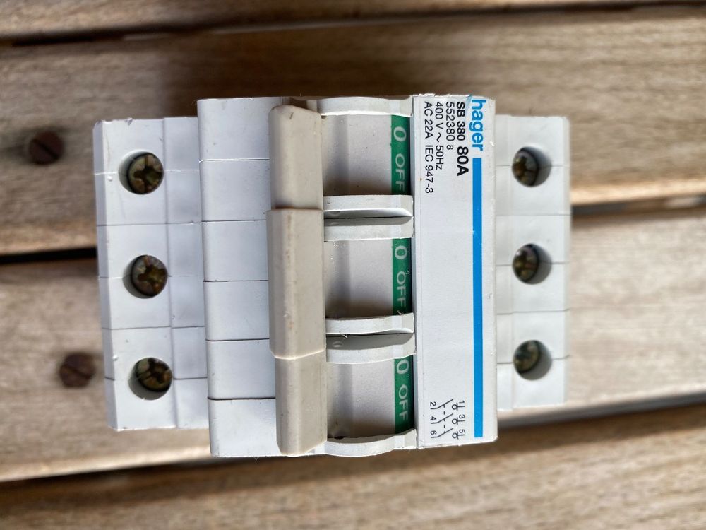 Componenti Elettrici Casa Interruttore Modular Hager 4 Poli 40A - Taglio Circuito Per Impianti Elettrici Interruttore 4 Poli 40a