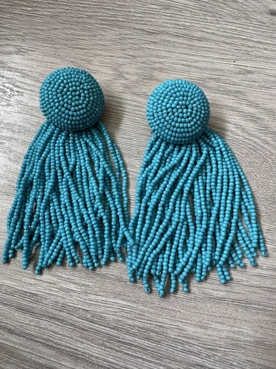 Orecchini pendenti & Orecchini a lobo: Blaue Perlen Ohrringe Sommer-Look Hänger Boho – Usato da Wettingen venduto da JasminL92-3 2
