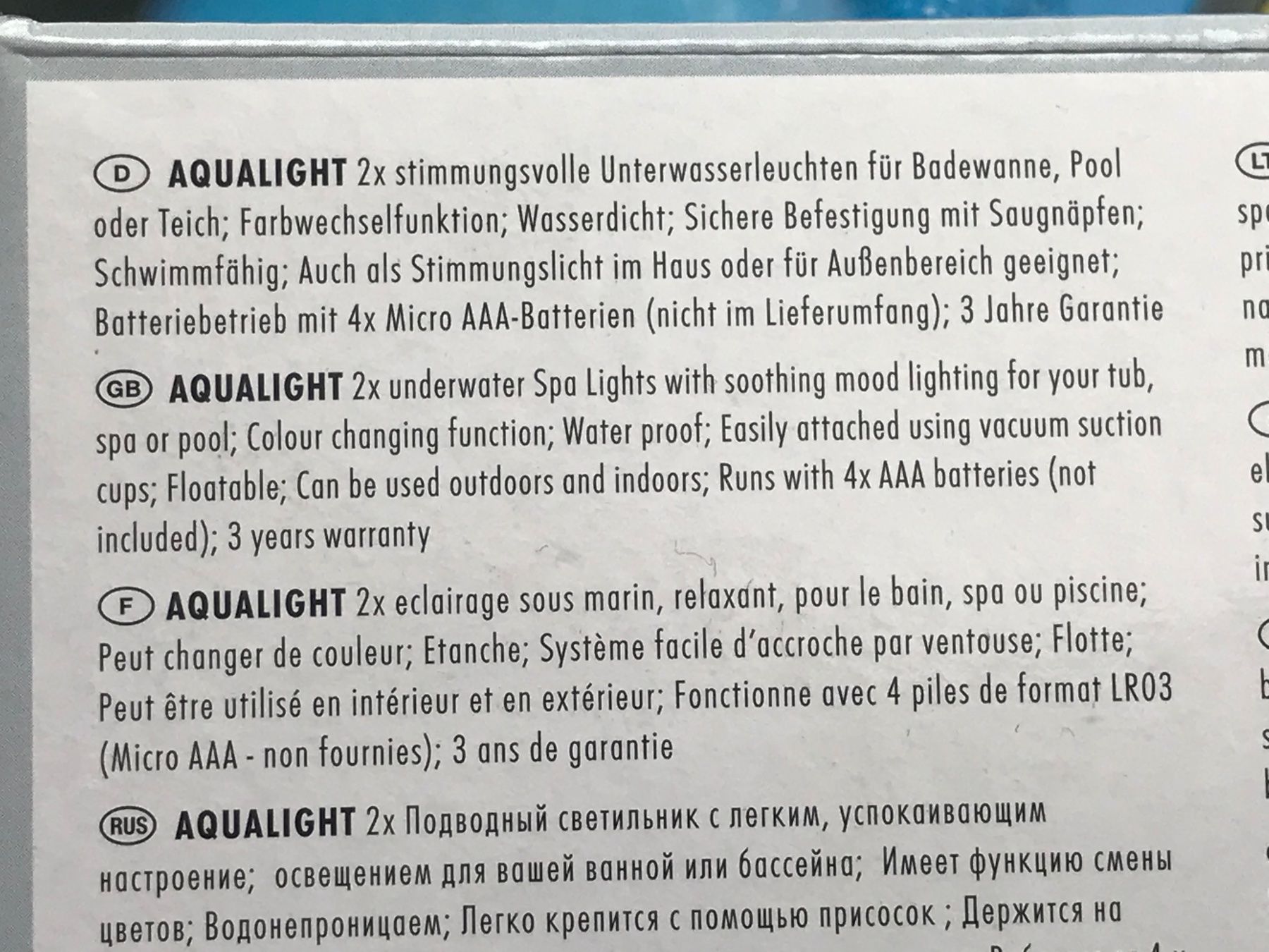 Lampade: Unterwasserleuchte Aqualight Stimmungslicht mit Farbwechsel – Nuovo e nell'imballaggio originale da Bubikon venduto da Koru1 3