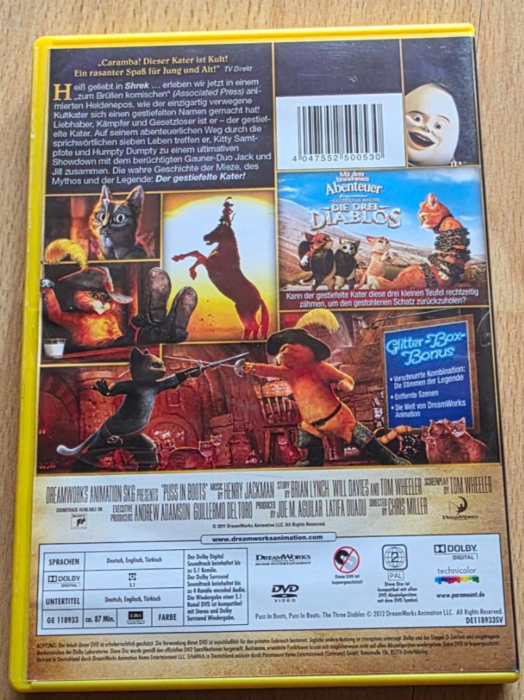 Tutti i DVDs: Der gestiefelte Kater DVD – Usato da Niederbipp venduto da Tamara15101995 1