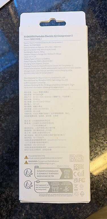 Compressori: Xiaomi Portable Akku-Luftkompressor 2  NEU – Nuovo e nell'imballaggio originale da St. Gallen venduto da ire_6r8n 1