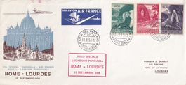 Sonderflug Air France Caravelle Rom - Lourdes 1958 (selten!)