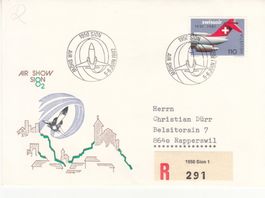 Sonderstempel S. 1093 Air Show Sion 1982