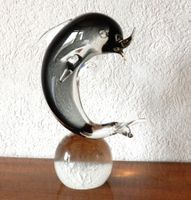 N. Nason & Co - Murano -  Glas Delphinfigur  - Rauchglas