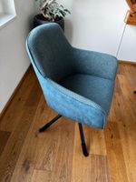 4 Drehstühle 360° mit Armlehnen (blau oder grau)