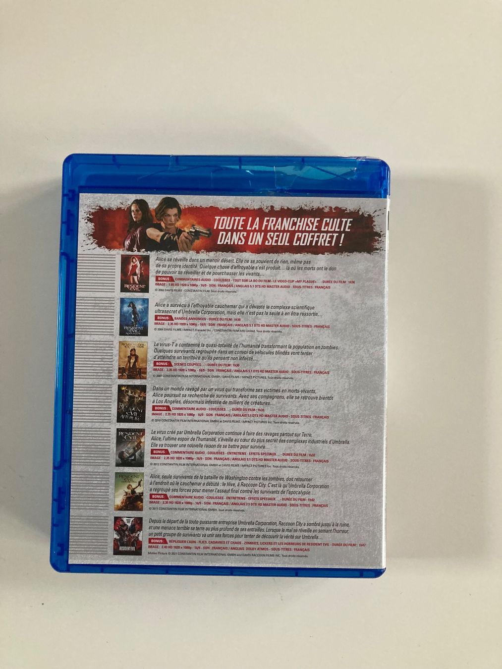 Tutti i DVDs: Coffret Blu-ray Resident Evil La Saga 7 Films – Usato da Bassecourt venduto da CALUMET-X 5