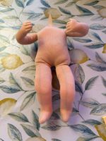Puppe Körper, Stoff Puppenkörper, beweglich, mit Kopfeinsatz