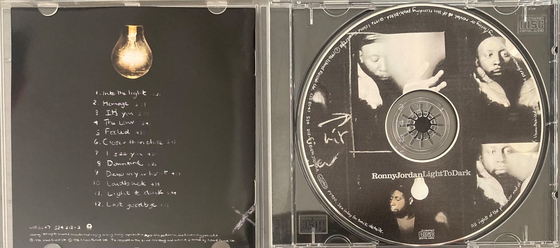 CDs: RONNY JORDAN - LIGHT TO DARK – D'occasion à Poliez-Pittet par Newtown-Records 2