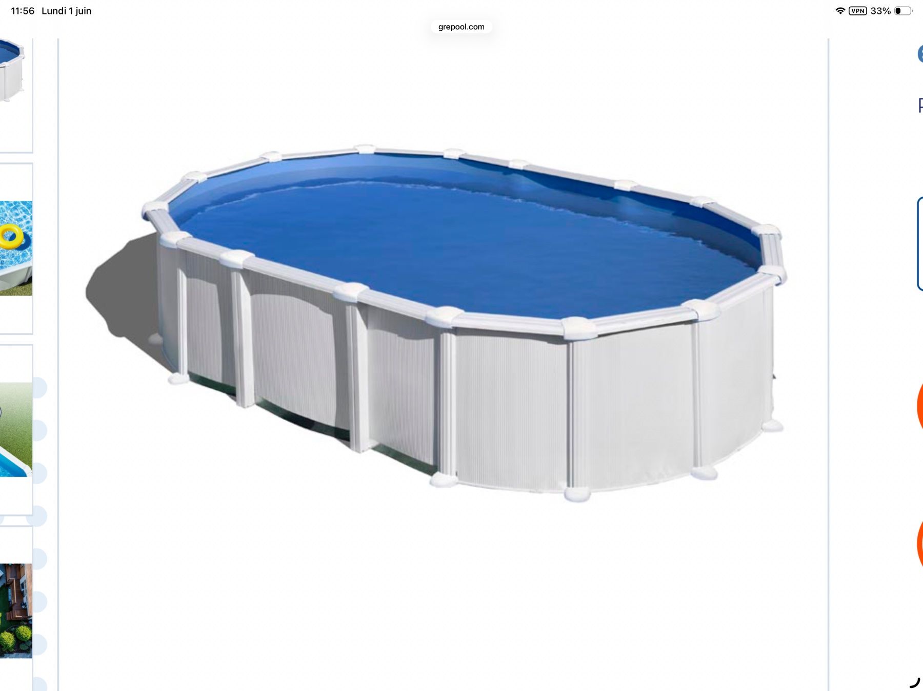Piscines: Piscine acier Gré Haïti – Neuf avec emballage d'origine à St-Sulpice par Triakis