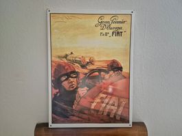 Emailschild Fiat Gran Premio Europa Oldtimer Emaille Schild